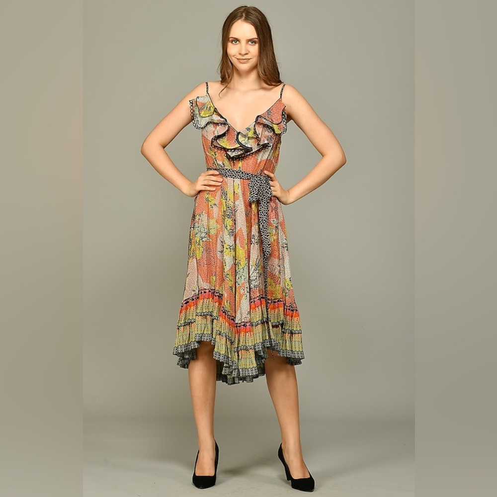 Bhanuni By Jyoti Kathryn Wrap Midi Dress  Size Large